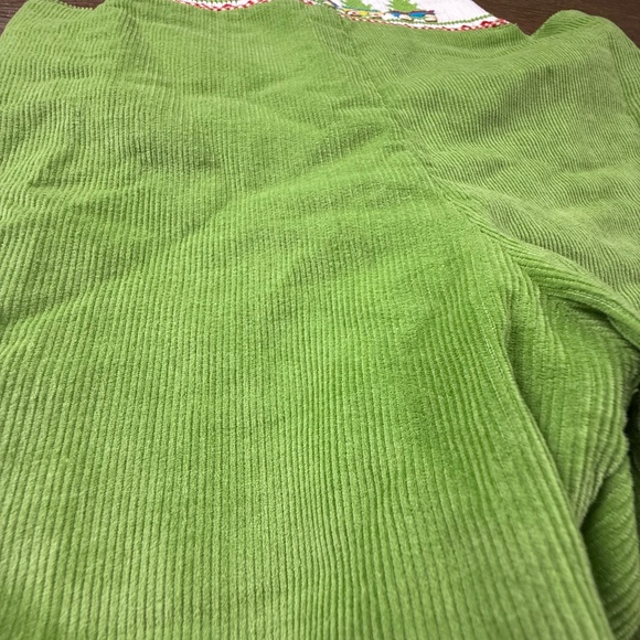 Pleats & Stitches Christmas Train Smocked Longall, Holiday, Green, Lined, Sz 12M - Picture 4 of 11